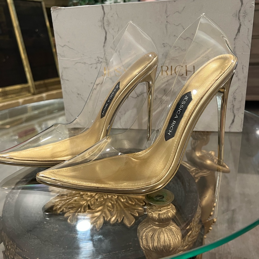 JESSICA RICH Gold/Clear pumps 🌷 - Picture 10 of 10